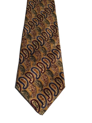 Robert Talbott Parisian Paisley Gold Necktie Silk Tie Mens - Image 1 of 3