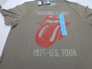 Camiseta The Rolling Stones 1975 gira por Estados Unidos talla grande NUEVA - Imagen 1 de 7