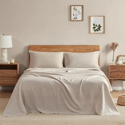 Pure Linen Sheets Set, 100% French Linen from Normandy, Breathable and Durabl... - Image 1 of 4