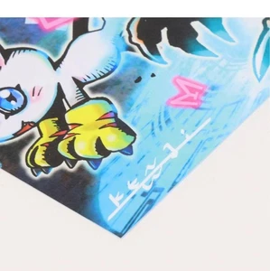Digimon Art Framed Poster Kenji Watanabe Reproduction 25th Anniversary NEW - Picture 1 of 5