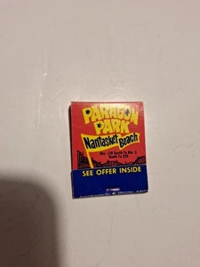 Vintage PARAGON PARK NANTASKET BEACH Streichholzheft ACHTERBAHN MASSE SEHR GUTER GEBRAUCHTER ZUSTAND - Bild 1 von 3