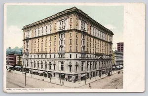 Indianapolis IN Claypool Hotel Rinks Corner Street Scene Vintage Postcard - Picture 1 of 2