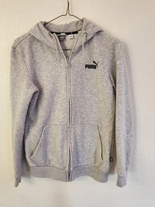 Puma Damen Trainingsjacke mit Reißverschluss und Kapuze XS hellgrau - Bild 1 von 9