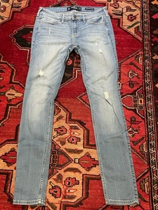 Hollister Womens Stretch Distressed Blue Jeans Low-Rise Super Skinny Sz. 27 - Bild 1 von 5