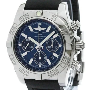 Polished BREITLING Chronomat Automatic Steel Rubber Mens Watch AB0110 BF580508 - Picture 1 of 9