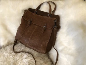 Designer Umhängetasche Wildleder Braun Made In Italy Unisex - Bild 1 von 15