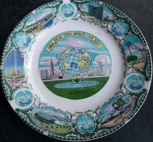 1964 1965 World's Fair New York souvenir plate Unisphere Kodak Ford GM Bell - Picture 1 of 12