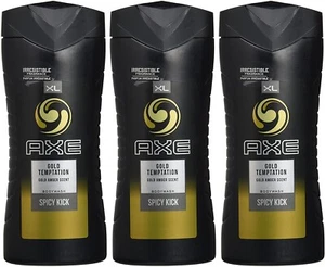 3 x Axe Shower Gel/Body Wash 400ml - Gold Temptation - Picture 1 of 1