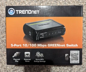 TRENDnet 5-Port 10/100 Mbps GREENnet Switch TE100-S5/A - Picture 1 of 12