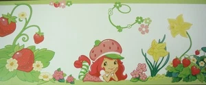 Kids Border - Strawberry Shortcake - Nursery Wallpaper Frieze - Garden Decor - Picture 1 of 2
