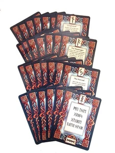 Deck de cartes oracle runes futhark FAIT MAIN artisan cartes runes nordiques style 4 - Photo 1 sur 8
