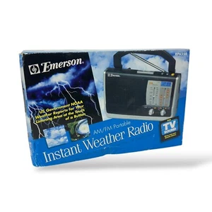 Radio de emergencia portátil Emerson Instant Weather AM/FM modelo NOAA RP6250 - Imagen 1 de 13
