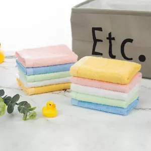 10PCS Newborn Face Washers Soft Hand Towel Baby Children Feeding Wipe Wash Cloth - Picture 1 of 14