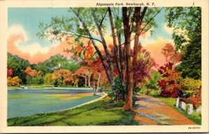 ALGONQUIN PARK Newburgh, New York NY linen unused Postcard - Picture 1 of 2