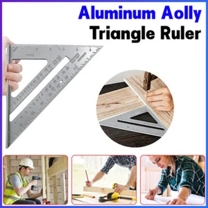 UP TO 2pcs 7" Aluminum Alloy Ruler Speed Angle Square Tool Triangle Square Ruler - Picture 1 of 14