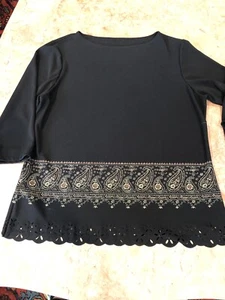 Damenbluse schwarz Markenlos Größe XL - Bild 1 von 2