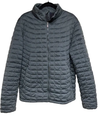 Ben Sherman Quilted Puffer Jacket Full Zip Pockets Gray Men’s Size Large - Image 1 of 4