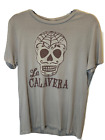 La Calavera Unisex Mexicana Loteria Grey Skull T shirt 3X or Med (E2390)