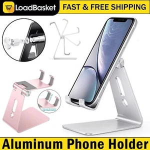 Portable Mobile Phone Stand Desktop Holder Table Desk Mount For iPhone iPad Tab - Picture 1 of 10