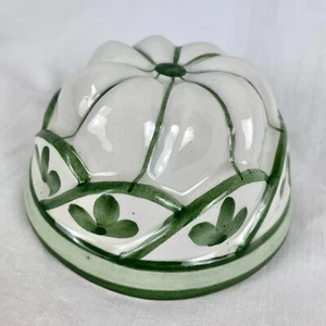 Grüne handbemalte kleine Form 4,5 Zoll italienische Wandbehang Dekor Keramik - Bild 1 von 10