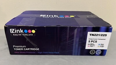 Cartucho de tóner para impresora E-Z Ink Brother TN221/225 amarillo cian magenta, 2 negro Foto 1 de 4
