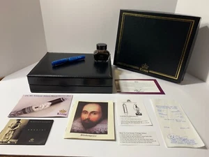 Vintage Krone Paradox Blue 18K Gold Medium Feder Füllfederhalter mit Box und Einsätzen - Bild 1 von 20