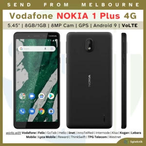 NEW Vodafone Nokia 1 Plus 4G VoLTE (5.45", 8GB, 8MP Cam) Android 9 Phone - Black - Picture 1 of 7