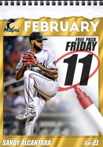 [DIGITAL CARD] Topps Bunt - Sandy Alcantara - Free Pack Friday 22 S5 Gold Feb 11 - Picture 1 of 1