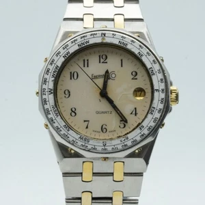 EBERHARD ROYAL Quarzo Orologio Donna Acciaio Con Nastro 34MM Vintage Raro - Foto 1 di 9