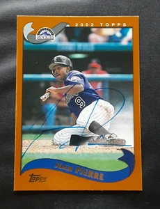 JUAN PIERRE COLORADO ROCKIES SIGNED AUTOGRAPHED BASEBALL CARD JSA AUCTION LOA  - Picture 1 of 2