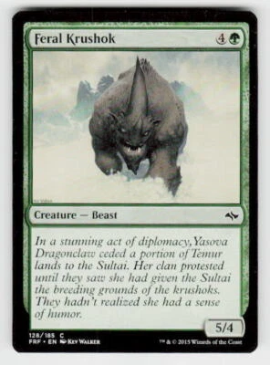 Fate Reforged #128 Feral Krushok - Image 1 of 2