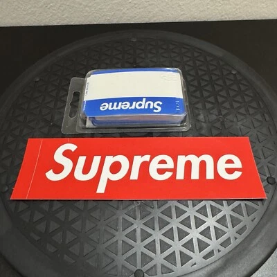 SUPREME x C-LINE NAME BADGE STICKERS BLUE (PACK OF 100) box logo - FW20 - Image 1 of 4