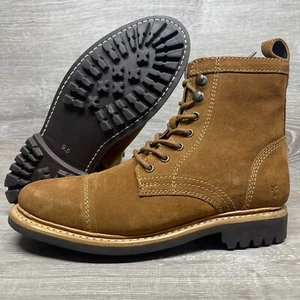 Frye Russell Men's Size 9.5 Tan Leather Suede Cap Boots Lace Zip Up FR41606 - Picture 1 of 21