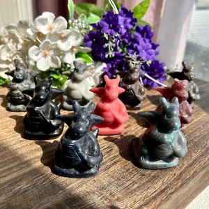 3PC Mix Material hand carved Quartz crystal fly dragon carving reiki healing - Picture 1 of 7