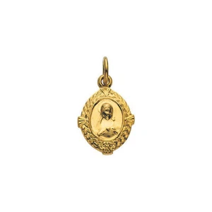 Medaille Unbeflecktes Herz Mariens in 14 Karat Gelbgold (12,00 x 09,00 mm) - Bild 1 von 1