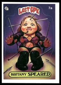 Britany Spears Speared Lost Garbage Pail Kids Sticker Card #7a (NM) - Imagen 1 de 2