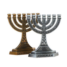 Portacandele 7 rami portacandele menorah ebraica portacandele ornamento reliquia