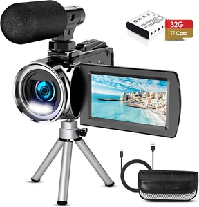 Video Camera Camcorder 4K 36.0 MP Vlogging Camera Recorder for Youtube 3.0 Inch - Picture 1 of 8