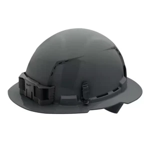 BOLT Gray Type 1 Class C Full Brim Vented Hard Hat with 4 Point Ratcheting Suspe - Picture 1 of 12
