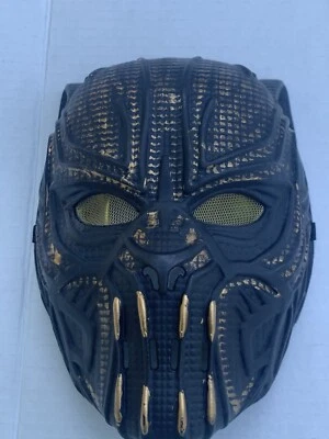 Rubies Killmonger Mask Child Size OSFM Villain From Black Panther Black & Gold - Image 1 of 4