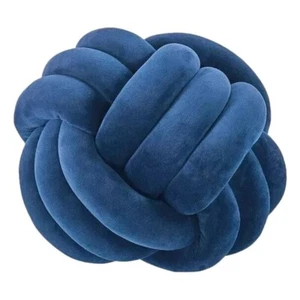 Dreamon 11" Knot Pillow Modern Stylish Plush Accent Navy Blue - Foto 1 di 1