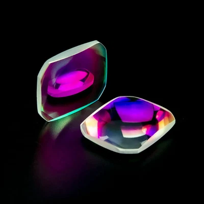 2pcs Defective Color Coating Double Convex Prism for Teching Tool DIY Decoration - Image 1 of 4