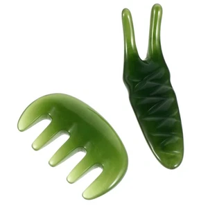 1 Set/2pcs Massage Plates Head Scalp Scraping Comb Y-shaped Massage Fork - Picture 1 of 12