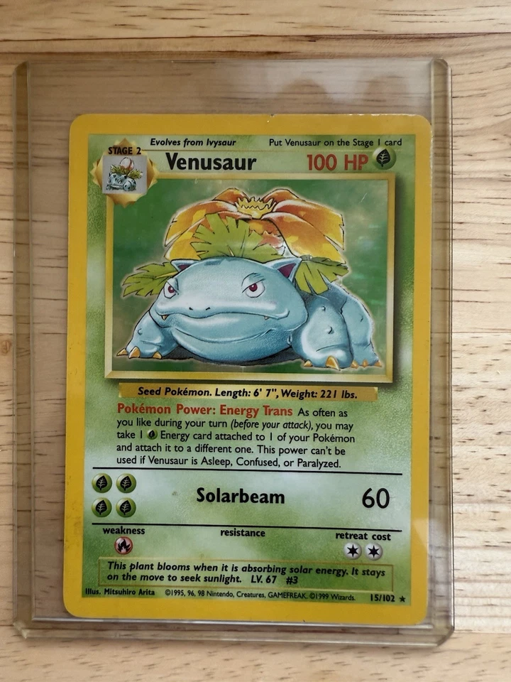 Pokemon Base Set Venusaur 15/102 Holo Base Set Pokemon Card - Image 1 of 4