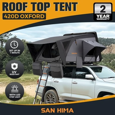 San Hima Jervis Rooftop Tent Hardshell With Ladder Camping Waterproof 4x4 4WD - image 1 of 4