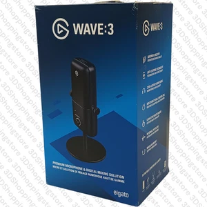 ELGATO Wave:3 Streaming und Podcasting Mikrofon, Schwarz - Bild 1 von 8