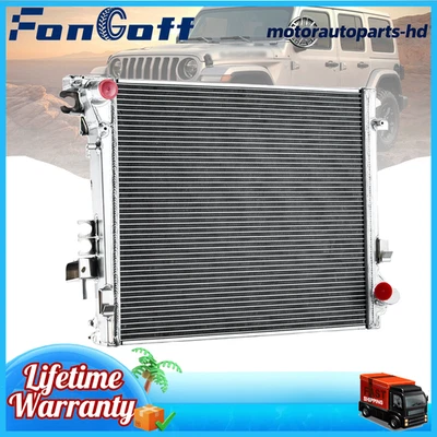 Radiador de aluminio de 2 filas para Jeep Wrangler JL Gladiator 2018-23 3,0 L、3,6 L V6 Foto 1 de 4