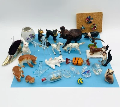 Lote a granel 30 piezas miniaturas animales, dulces, envío en botella, zapato, etc. Foto 1 de 4