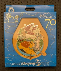 Lady and the Tramp Jumbo Pin LE 2000 70th Anniversary - Picture 1 of 1