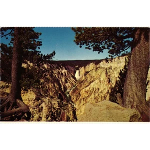 Grand Canyon of Yellowstone National Park Postcard Vintage Unposted - Picture 1 of 2
